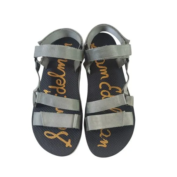 Sam Edelman &quot;Mariace&quot; Grey/Silver Strap Sandals Women's SZ 8