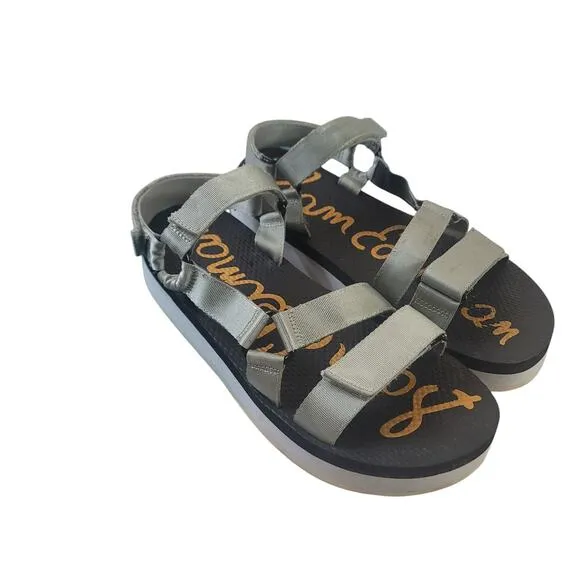 Sam Edelman &quot;Mariace&quot; Grey/Silver Strap Sandals Women's SZ 8