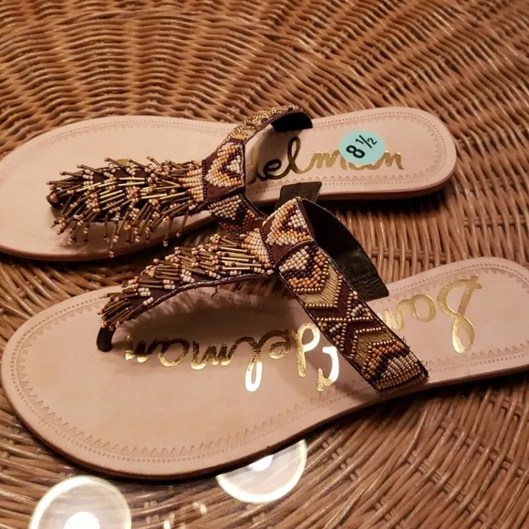 Sam Edelman Anella Beaded Sandals 8.5