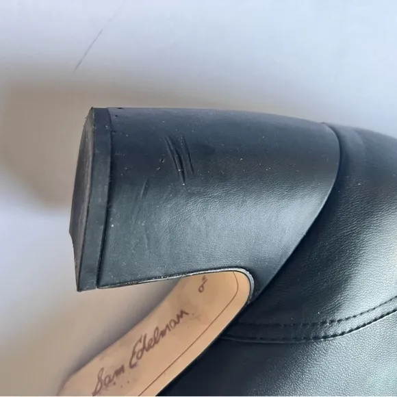Sam Edelman Black boots Classic Hartley Mid Calf Dress Bootie Block Heel sz 9.5