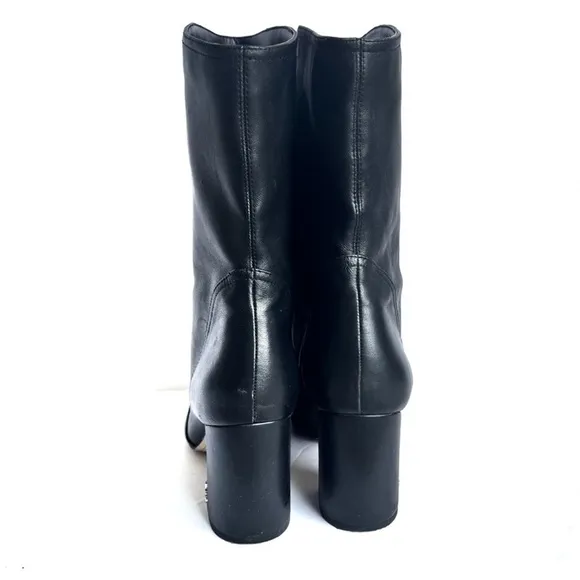 Sam Edelman Black boots Classic Hartley Mid Calf Dress Bootie Block Heel sz 9.5