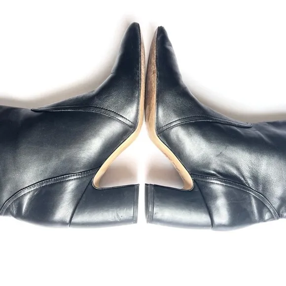 Sam Edelman Black boots Classic Hartley Mid Calf Dress Bootie Block Heel sz 9.5