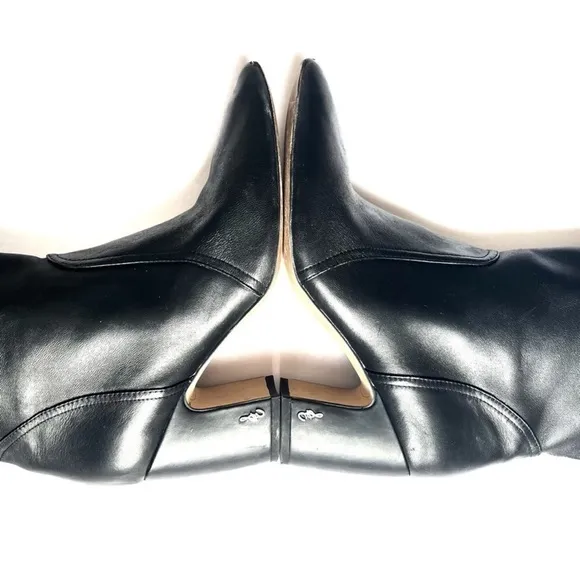Sam Edelman Black boots Classic Hartley Mid Calf Dress Bootie Block Heel sz 9.5