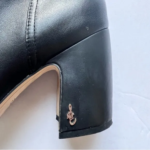Sam Edelman Black boots Classic Hartley Mid Calf Dress Bootie Block Heel sz 9.5