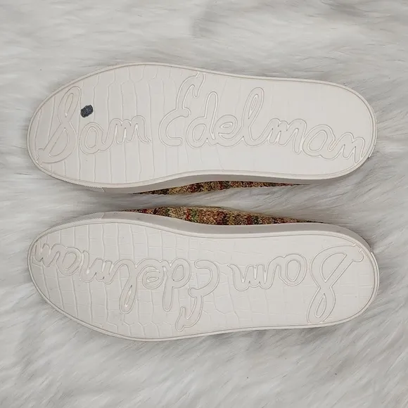 Sam Edelman Erie Raffia Slip On Sneakers Bright Multi