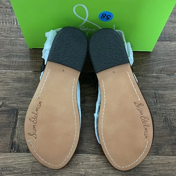 Sam Edelman Gigi Kids Black Patent Sandals Size 4