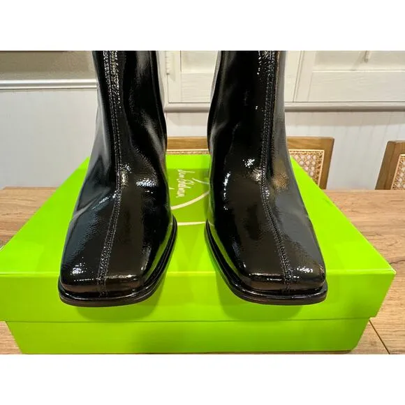 Sam Edelman Irie 2 Square Toe Ankle Bootie Black Patent Leather Size 11 NWB