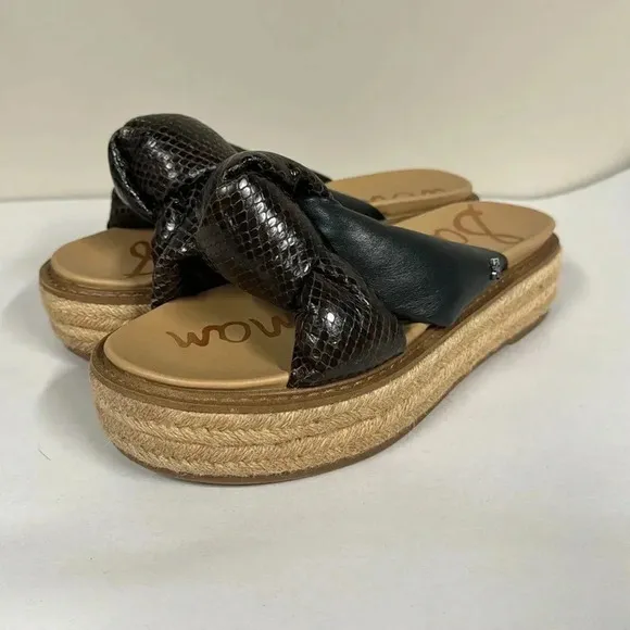 Sam Edelman Kesia Espadrilles Snake Print Size 7