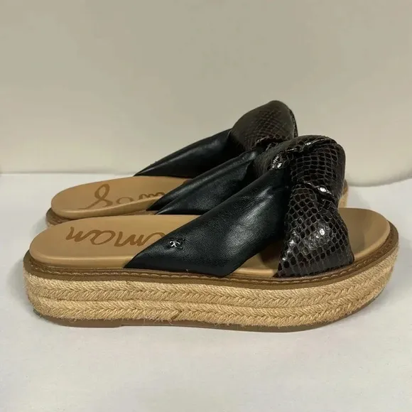 Sam Edelman Kesia Espadrilles Snake Print Size 7
