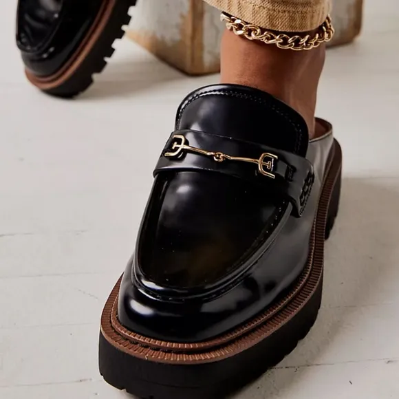 Sam Edelman Lennon Lug Sole Loafers in Black