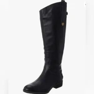 Sam Edelman Penny leather Equestrian Classic Riding Boots Wide calf Size…