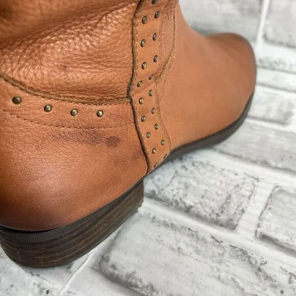 Sam Edelman Prina Riding Boots Women's Size 11 Brown Leather Wide Calf Country