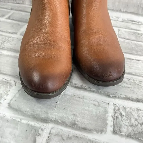 Sam Edelman Prina Riding Boots Women's Size 11 Brown Leather Wide Calf Country