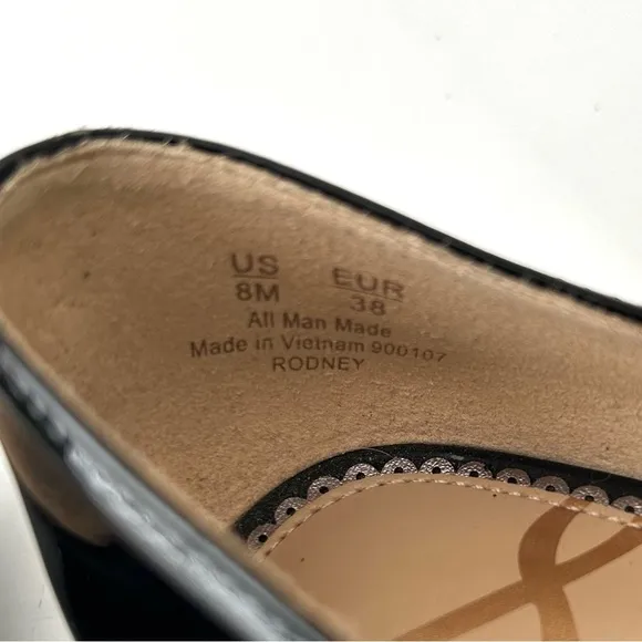 Sam Edelman Rodney Black Patent Leather Pointed Toe D’Orsay Flats Size 8