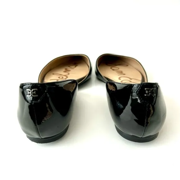 Sam Edelman Rodney Black Patent Leather Pointed Toe D’Orsay Flats Size 8