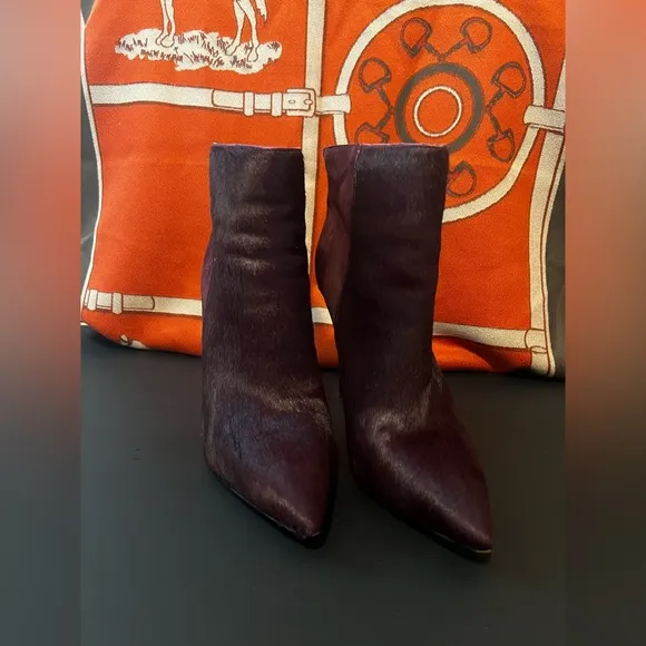Sam Edelman Sany Boots Maroon Calf Skin. Sz 9