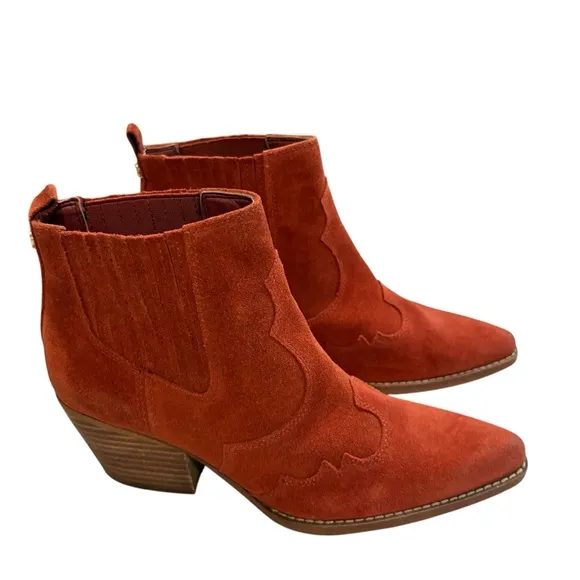 SAM EDELMAN Winona Suede Leather Boots, Sz 6.5