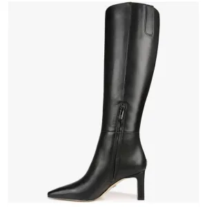 Sam Edelman | Women | 7.5 | Sylvia Wide Calf | Black Leather Tall Boots NEW