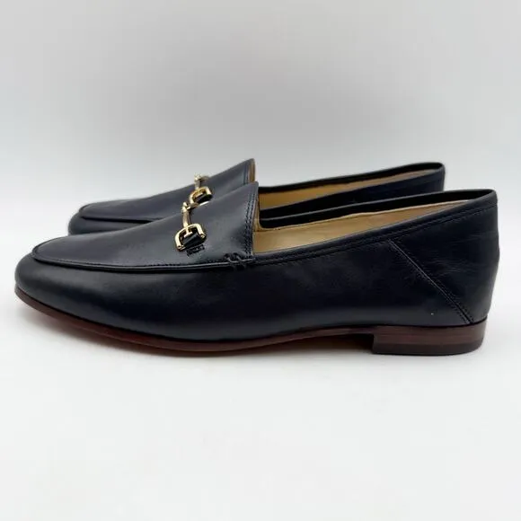 SAM EDELMAN Womens Loraine Loafer US 6.5 EU 36.5 Navy Leather Almond Toe NIB