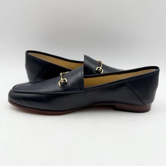 SAM EDELMAN Womens Loraine Loafer US 6.5 EU 36.5 Navy Leather Almond Toe NIB