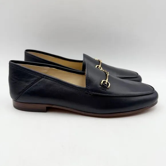 SAM EDELMAN Womens Loraine Loafer US 6.5 EU 36.5 Navy Leather Almond Toe NIB