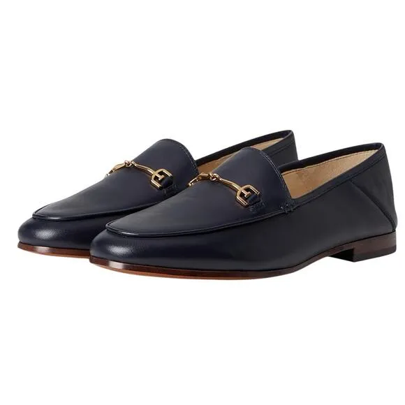 SAM EDELMAN Womens Loraine Loafer US 6.5 EU 36.5 Navy Leather Almond Toe NIB