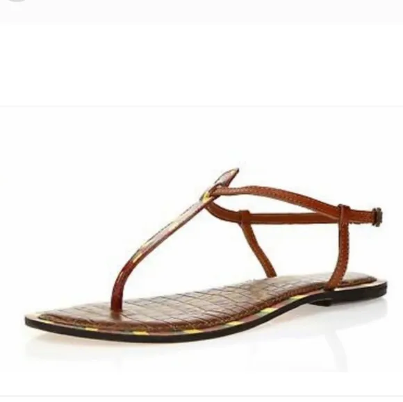 Sam Edleman Gigi 5 Thong Colorful Ankle Strap Sandals Sz 7.5