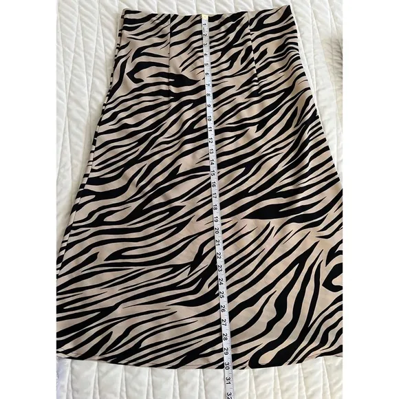 Sanctuary Bias Cut Everyday New Romantic Zebra Print Midi Skirt