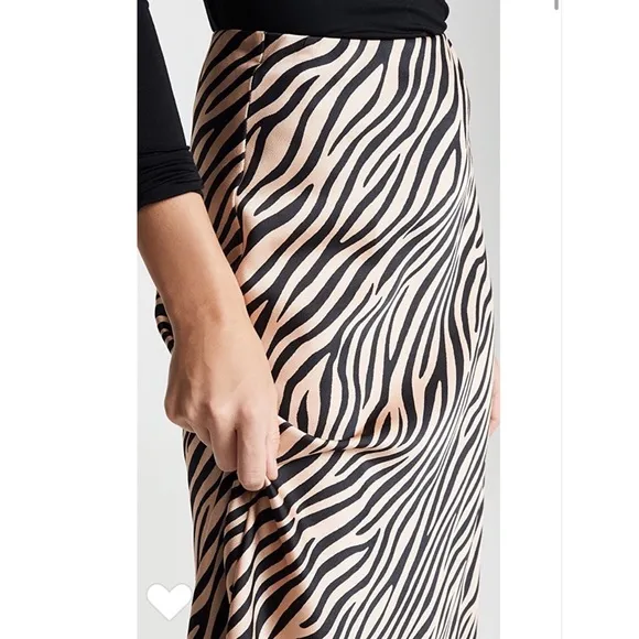 Sanctuary Bias Cut Everyday New Romantic Zebra Print Midi Skirt