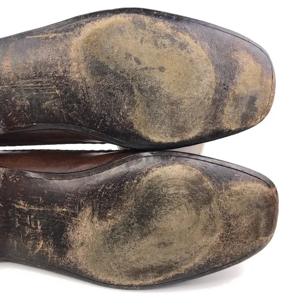 Santoni Brown Leather Kiltie Tassel Loafers 11D