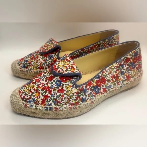 Sarah Flint Elena Floral Print Slip On Espadrille Loafers in EUC! Size 35 US‎ 5