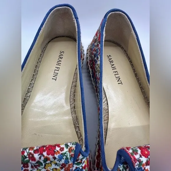 Sarah Flint Elena Floral Print Slip On Espadrille Loafers in EUC! Size 35 US‎ 5