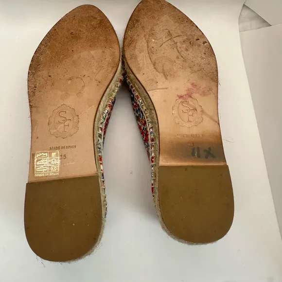 Sarah Flint Elena Floral Print Slip On Espadrille Loafers in EUC! Size 35 US‎ 5
