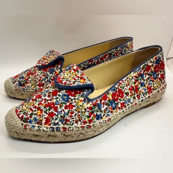Sarah Flint Elena Floral Print Slip On Espadrille Loafers in EUC! Size 35 US‎ 5