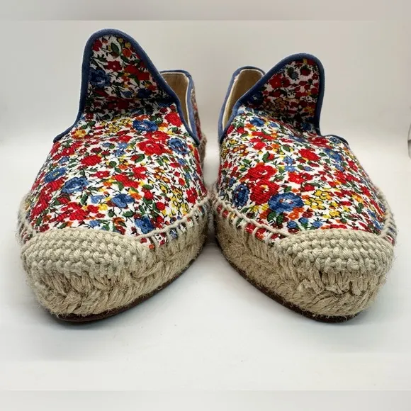Sarah Flint Elena Floral Print Slip On Espadrille Loafers in EUC! Size 35 US‎ 5