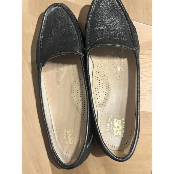 SAS Simplify Loafers Tripad Women's 11.5W Black Leather Flats – Free Shipping
