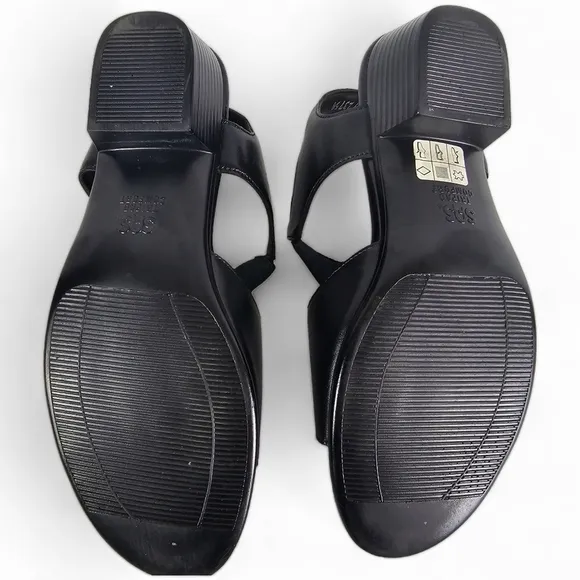 SAS, Suntimer Tripad Comfort Heels, Black Sandals, EUC, Size 7m