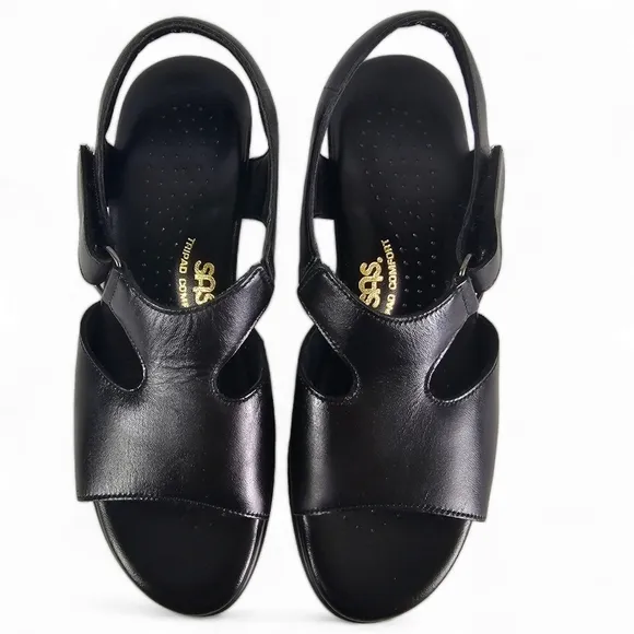 SAS, Suntimer Tripad Comfort Heels, Black Sandals, EUC, Size 7m