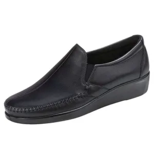 SAS Dream Black Leather Loafers Size 6.5M BSAS