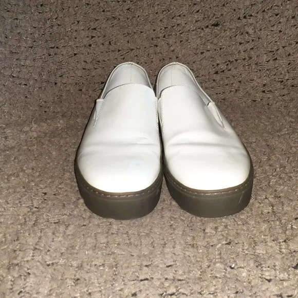 SATURDAYS NEW YORK CITY-Shiny White Leather Loafers-Sz 11-Excellent