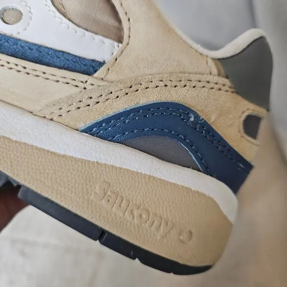 Saucony Shadow 6000 M's 8, premium SandnNavy sneakers. No! Insoles &amp; No! Laces.