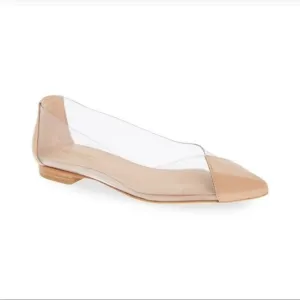 SCHUTZ Clearly Vinyl Flats Nude