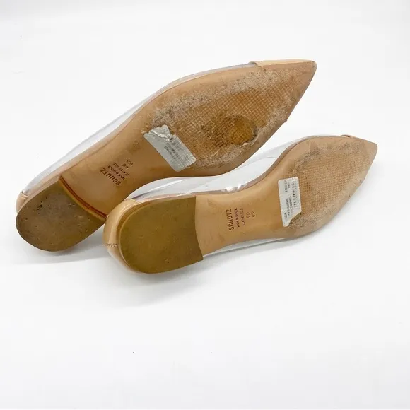 SCHUTZ Clearly Vinyl Flats Nude