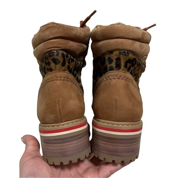 SCHUTZ Women’s Keida Calf Hair Boots Suede Animal print Size 6 NWT!