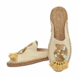SEA SHELL ESPADRILLES - GOLD