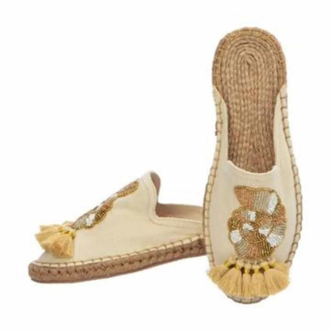 SEA SHELL ESPADRILLES - GOLD