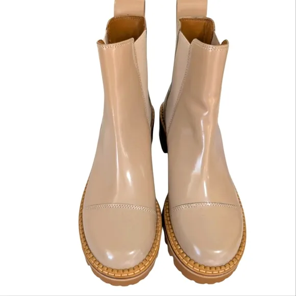See By Chloe Beige Mallory Chelsea Boots.. Size 7