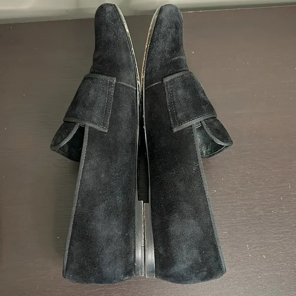 See By Chloe Shoe Womens Black Suede Top Strap Slip On Loafers Sz 40 US 10