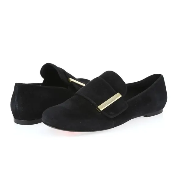 See By Chloe Shoe Womens Black Suede Top Strap Slip On Loafers Sz 40 US 10
