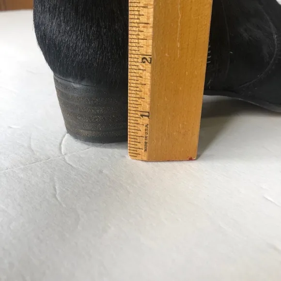 Seychelles Lucky Penny pony hair booties in black
